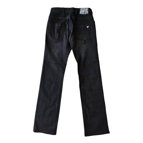 Fallen NWOT Jamie Thomas Straight Leg Black Denim Jeans Sz 26 - Picture 10 of 13
